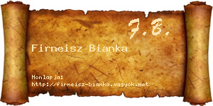 Firneisz Bianka névjegykártya